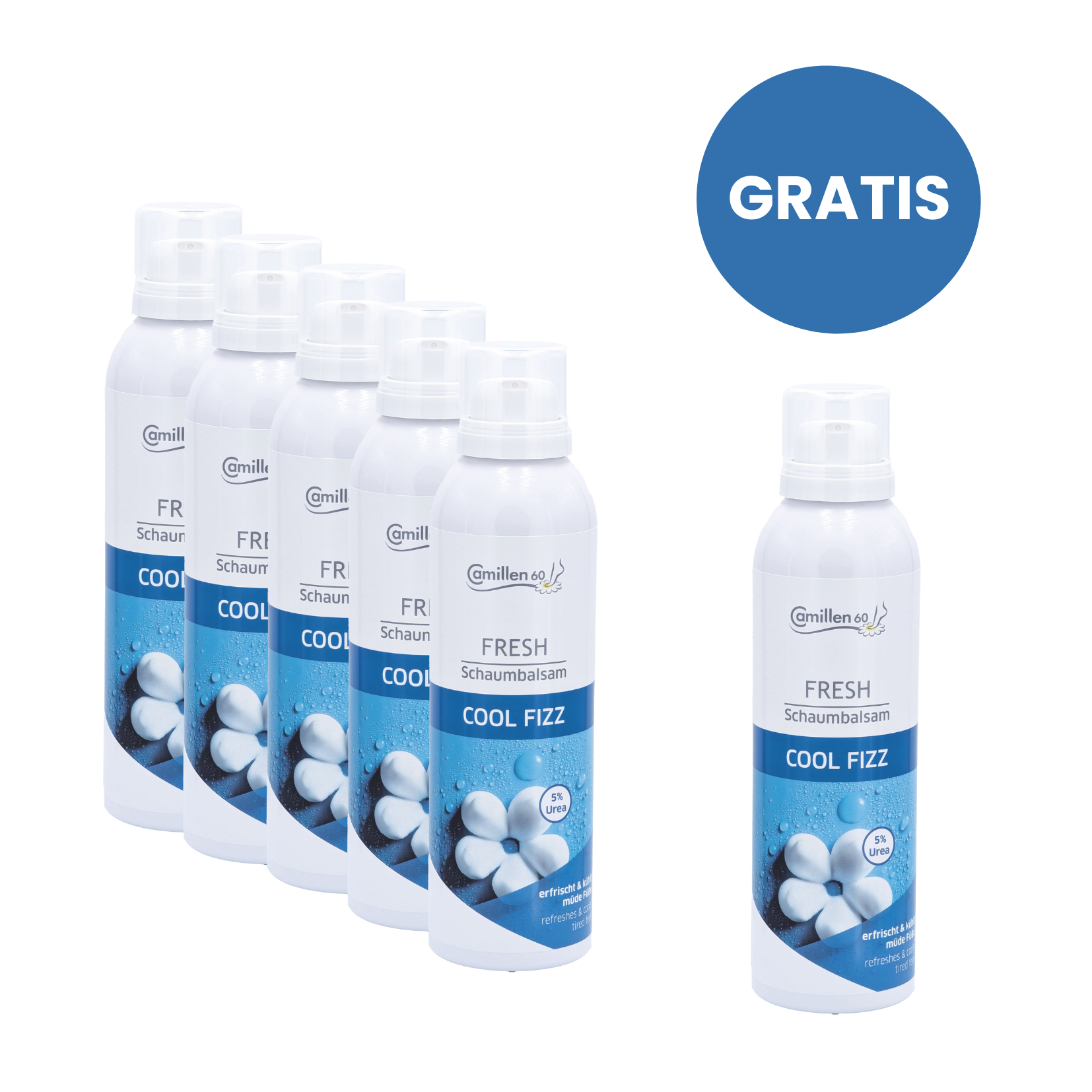 5+1 gratis Pianka cool fizz chłodząca do stóp