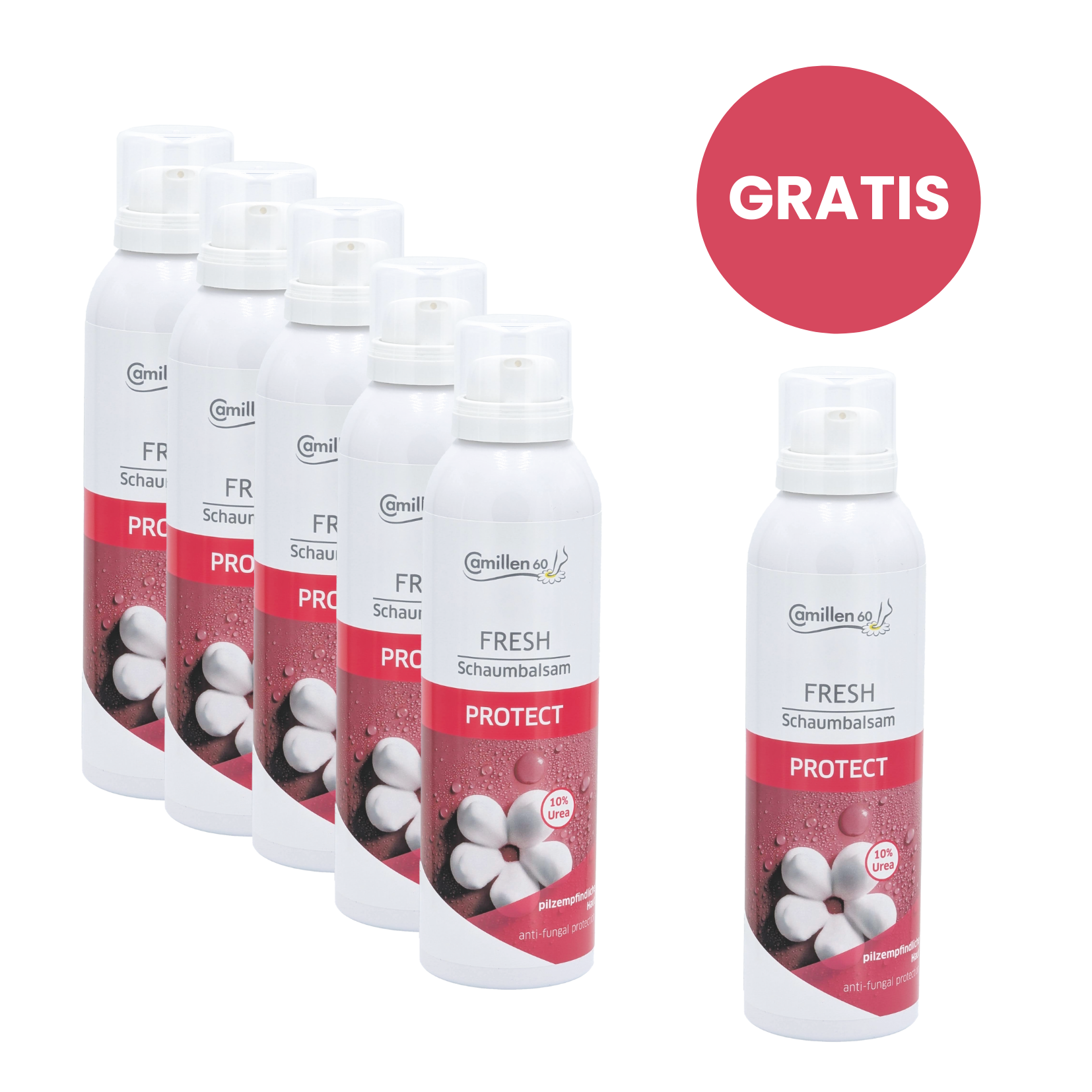 5+1 gratis Pianka protect na pocące się stopy 10% mocznik