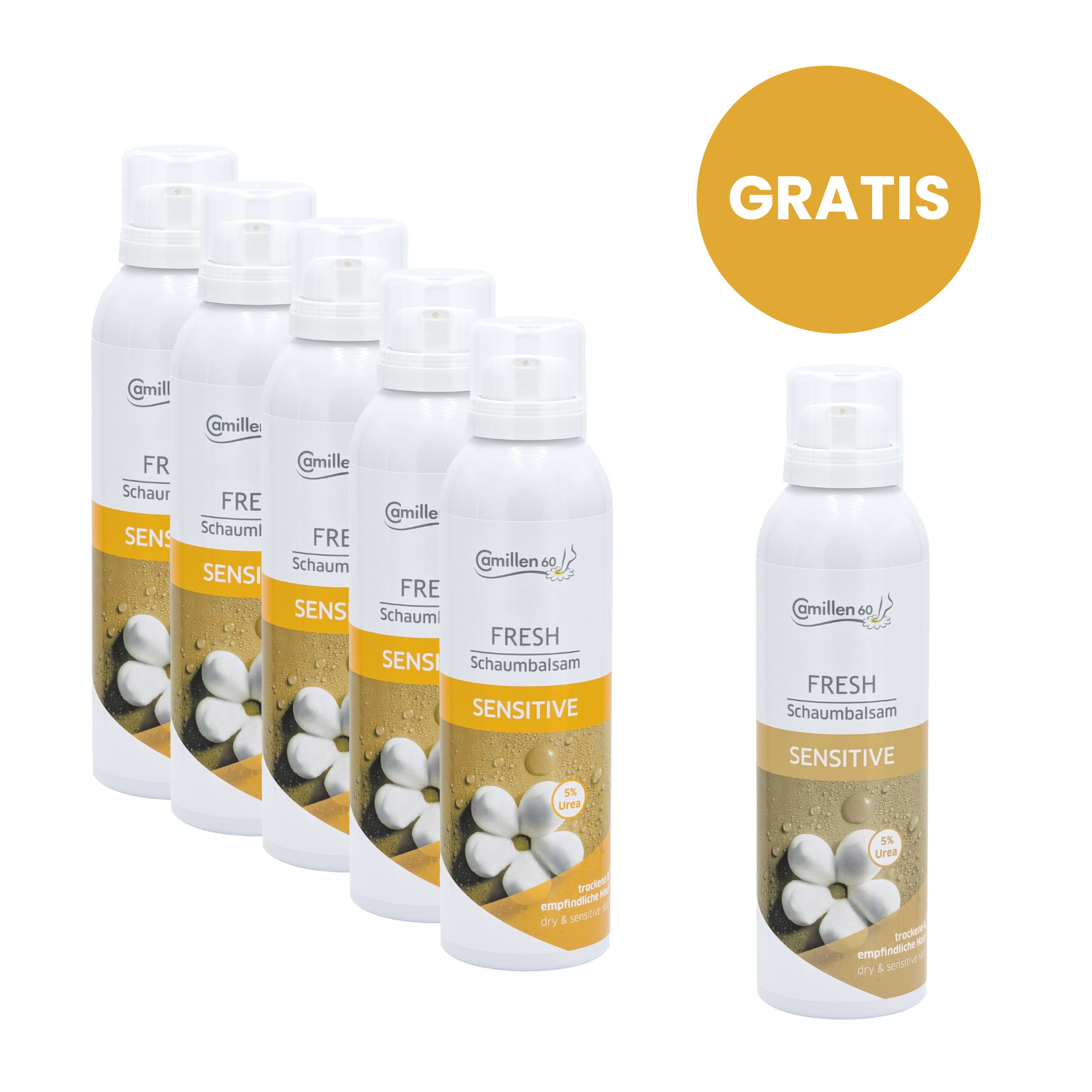 5+1 gratis Pianka sensitive balsam do skóry wrażliwej 5% mocznik