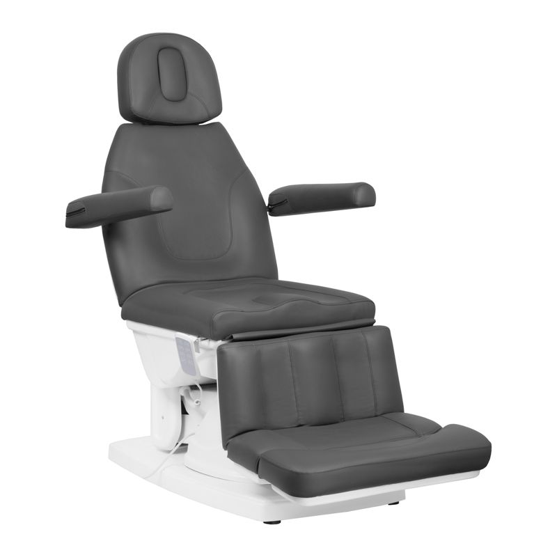 Fotel kosmetyczny podologiczny elektr. 4 siln. szary