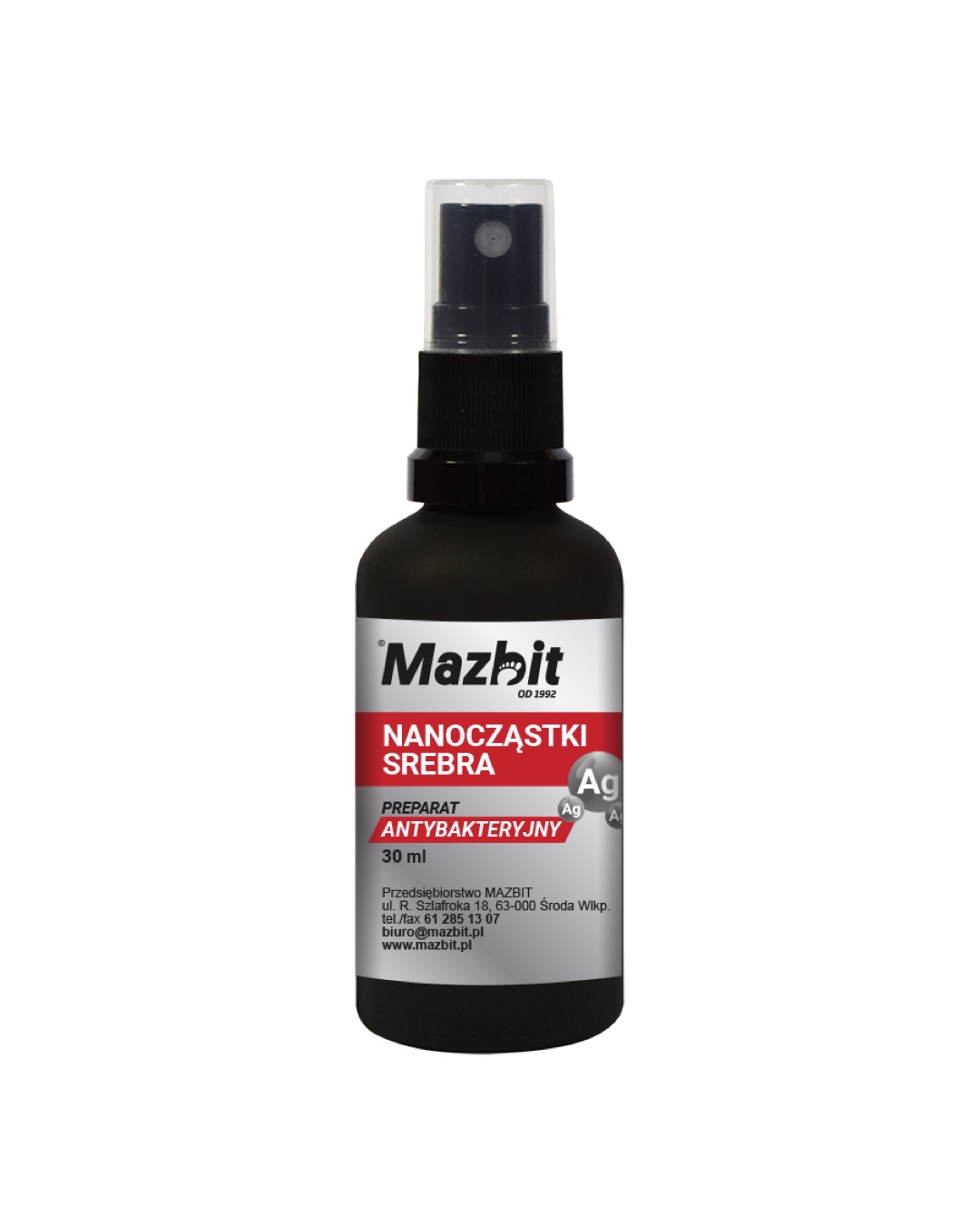 Nanocząsteczki srebra - preparat antybakteryjny 30ml